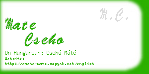 mate cseho business card