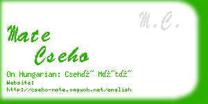 mate cseho business card